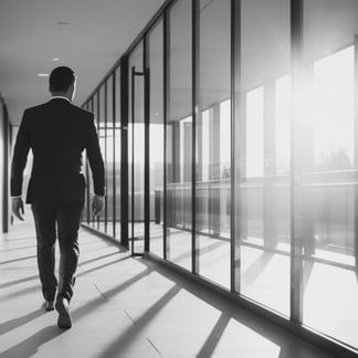 A corporate hallway